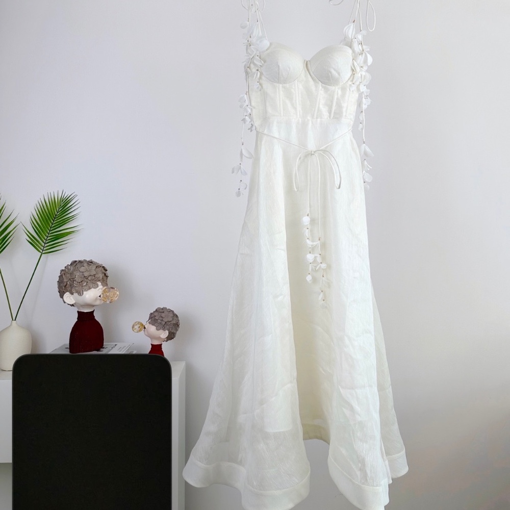 Zimmerman BOTANICA PETAL GOWN IN NATURAL (copy)